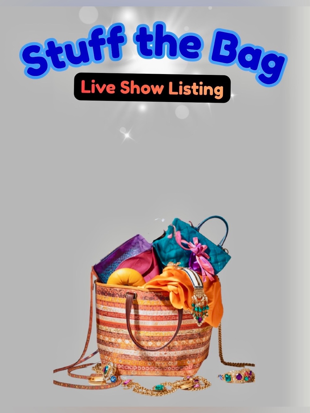 Blue beaded bag STUFFED with over $100 worth of items. JOIN US SUNDAYS @garage_s